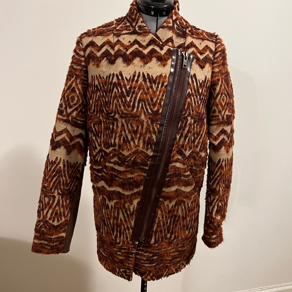Free people faux fur carpet jacket